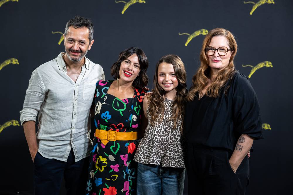 Gonzalo Molina, Klaudia Reynicke, Abril Gjurinovic et Britta Rindelaub à Locarno. Photo: Locarno Film Festival/Ti-Press